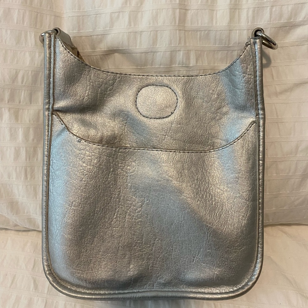 Vegan Leather Ahdorned Messenger Bag